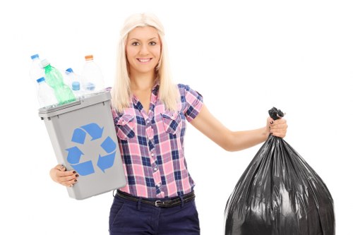 Professional team handling white goods recycling