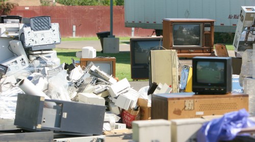 Sorting and organizing belongings for clearance