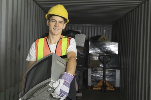 Professionals sorting items during probate house clearance