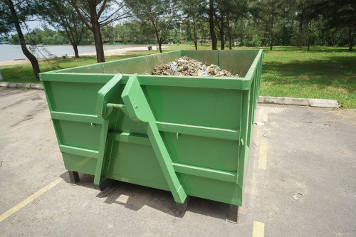 Sorting and categorizing waste during clearance